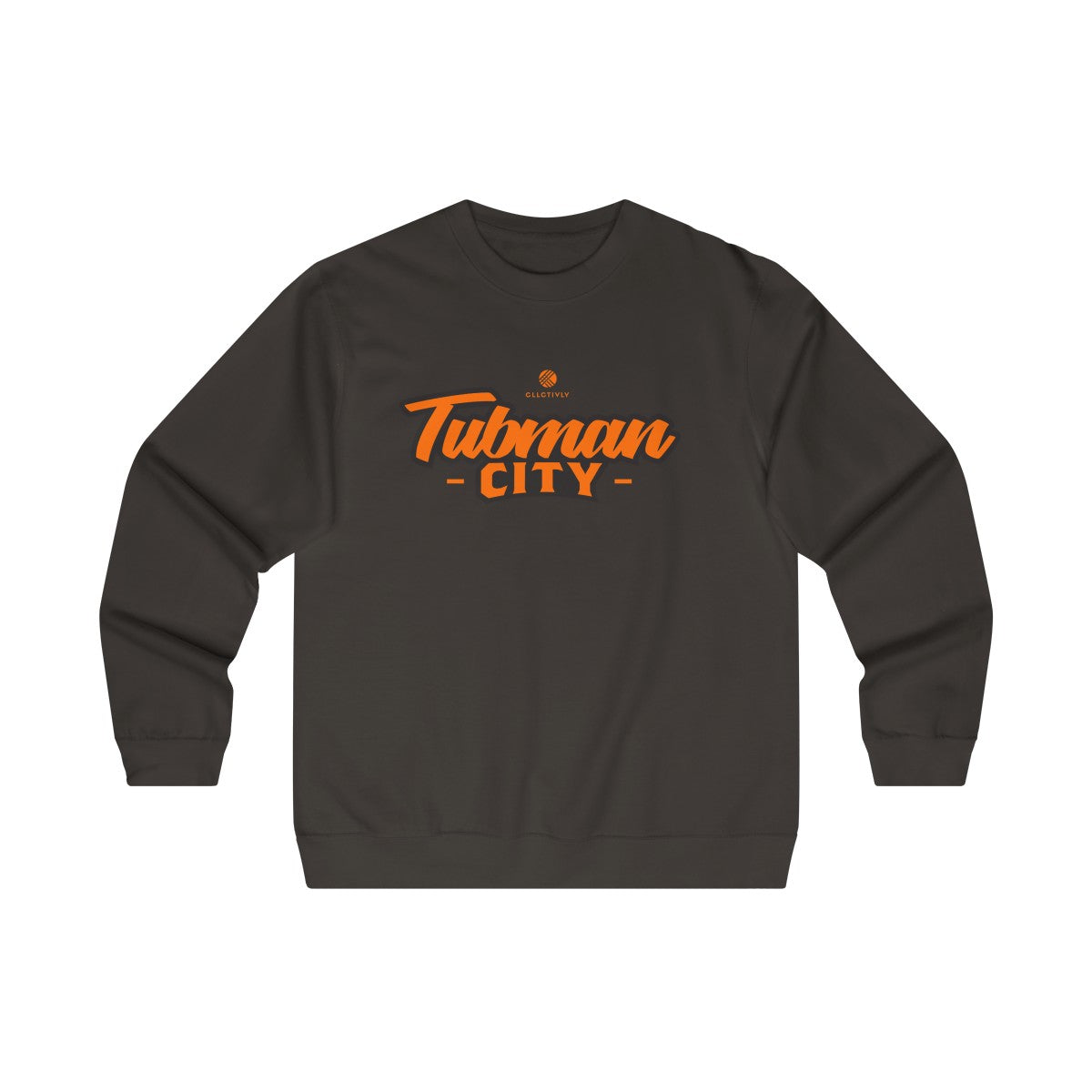 Tubman City Midweight Crewneck Sweatshirt (Orange & Black Flat)